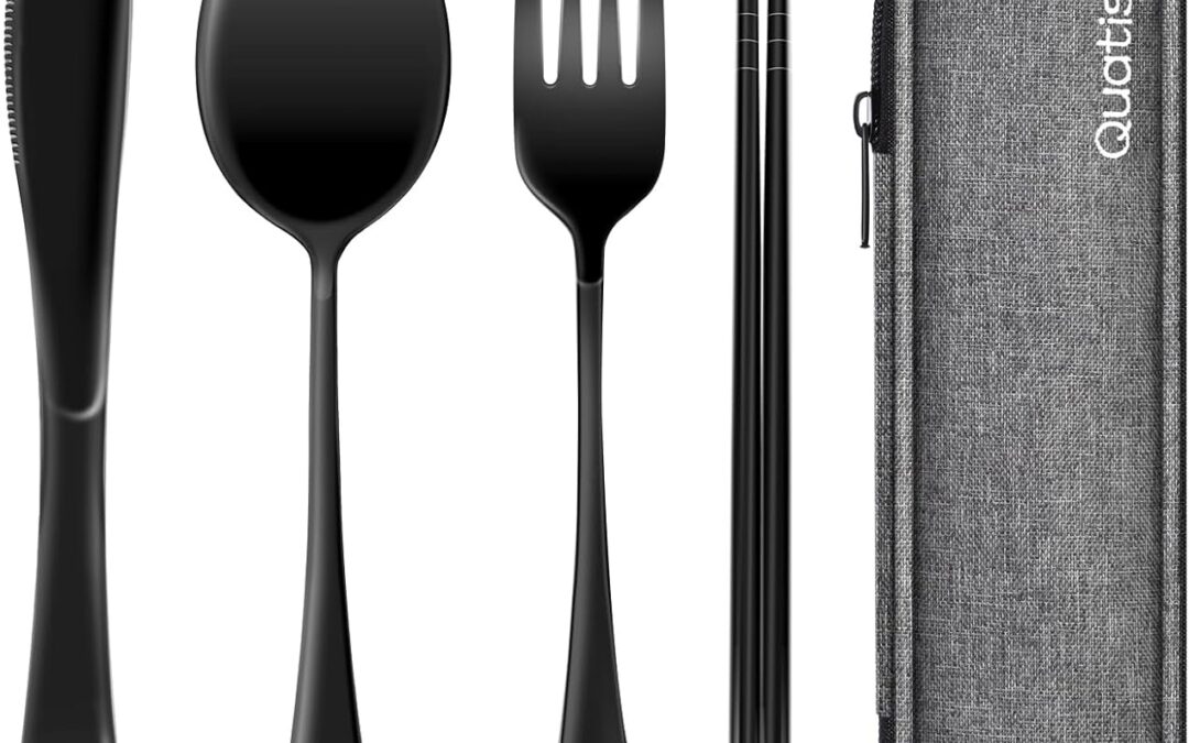 The Quatish Portable Silverware Set