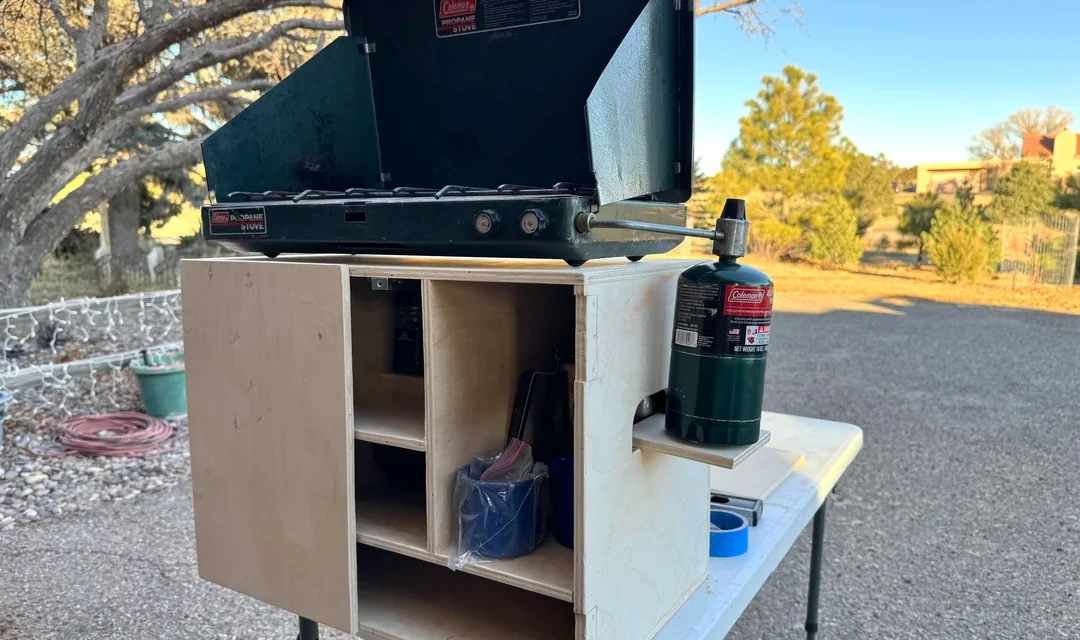 Turn a Cargo Box into a Camp Kitchen Pantry