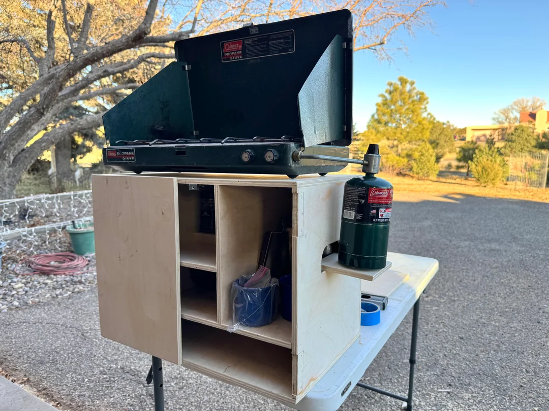 Turn a Cargo Box into a Camp Kitchen Pantry